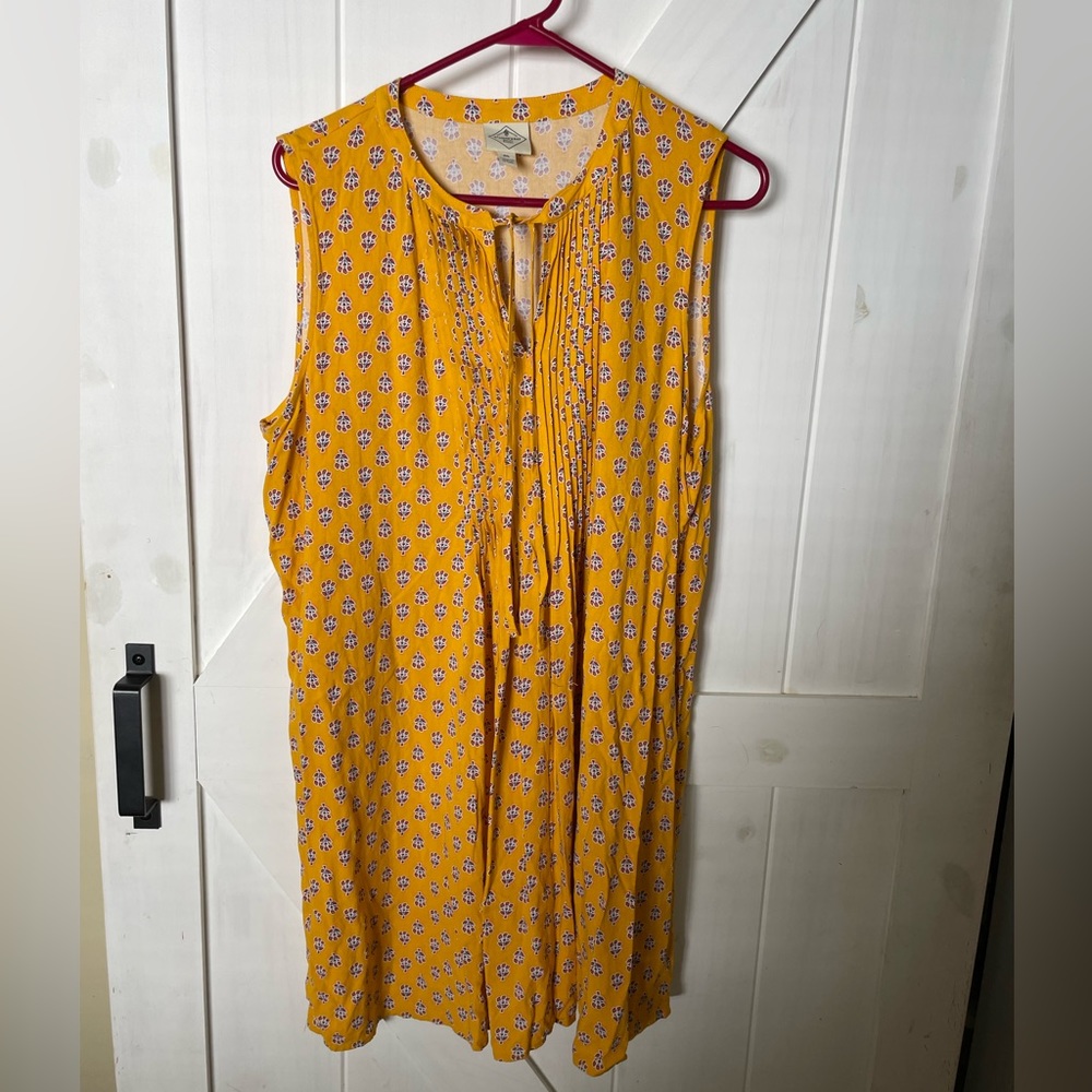 Fall yellow tunic dress. Back to school teacher ready! XXL